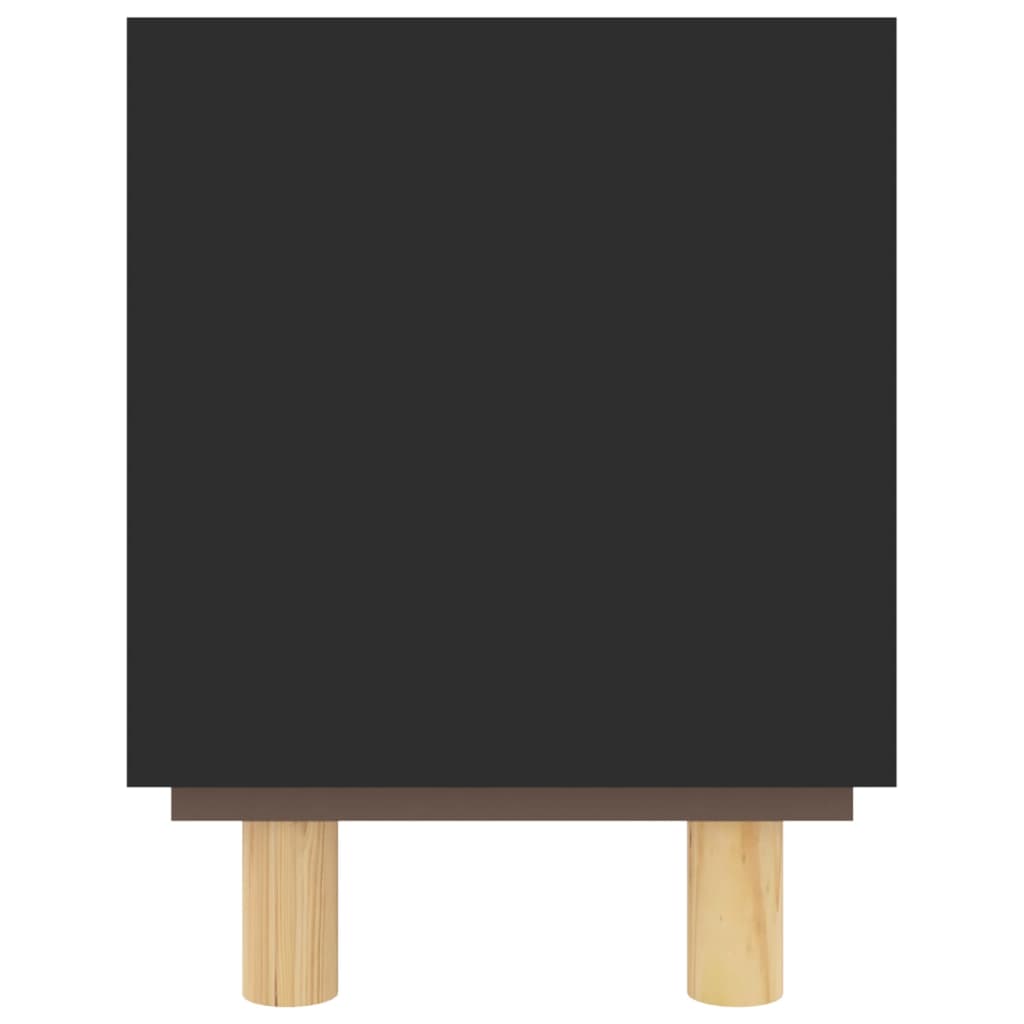 TV-Møbel Svart TV-benk 105x30x40 cm heltre furu naturrotting