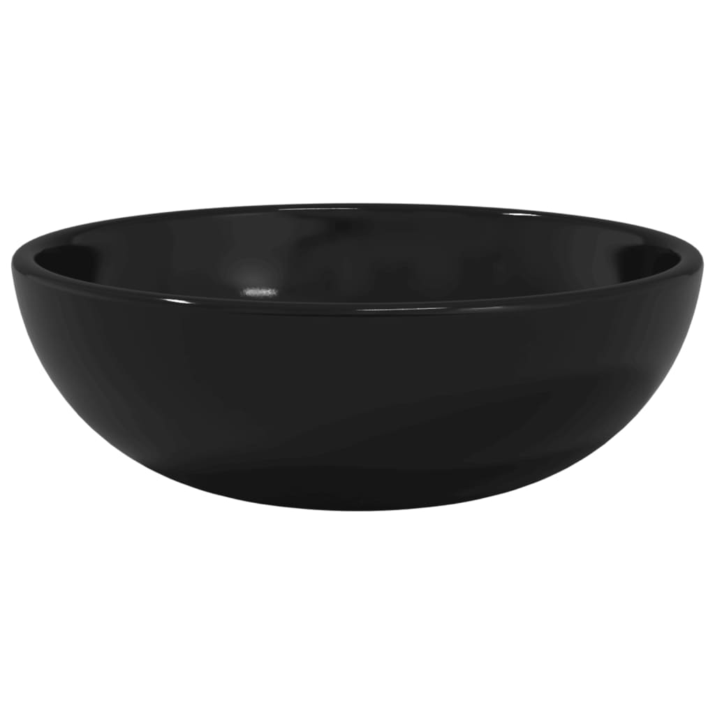 Baderomservant herdet glass 35x12 cm svart