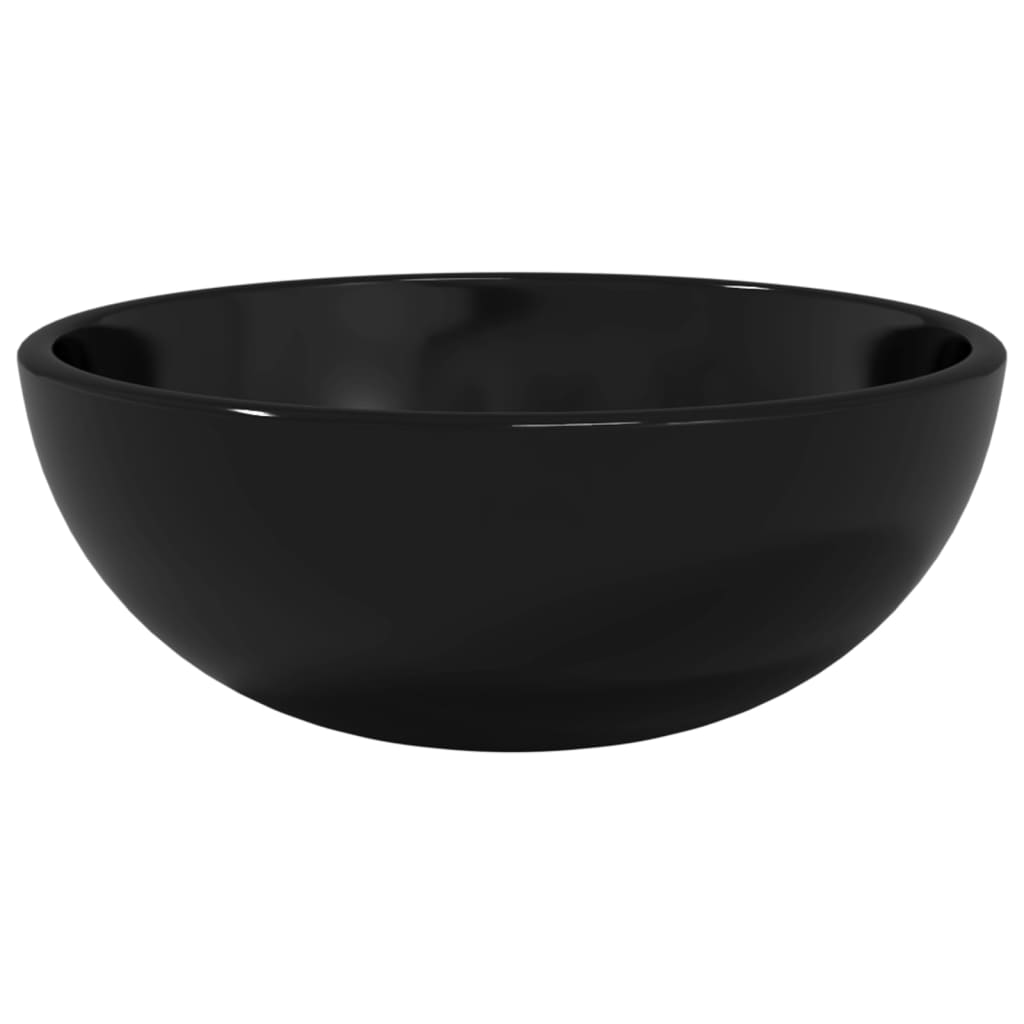 Baderomservant herdet glass 30x12 cm svart