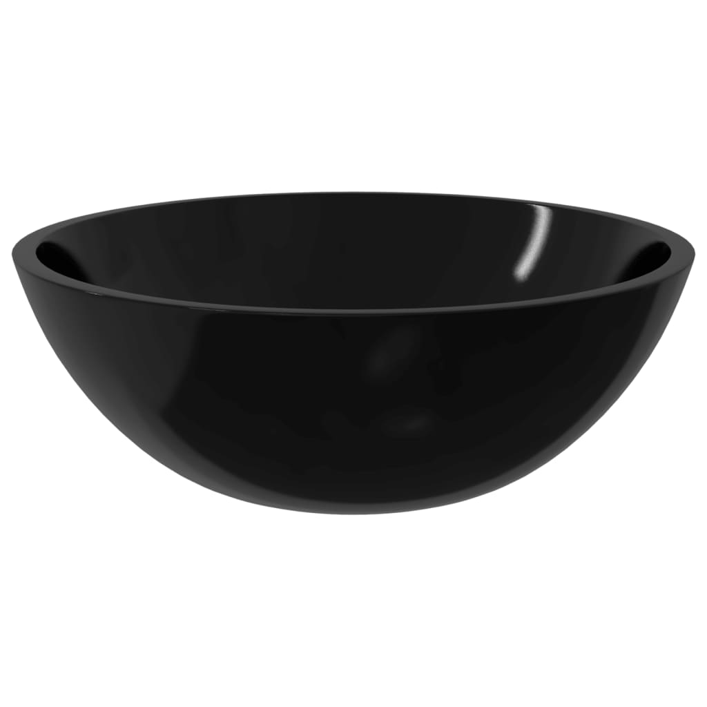 Baderomservant glass 50x37x14 cm svart
