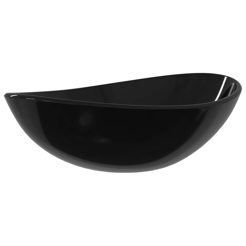 Baderomservant herdet glass 54,5x35x15,5 cm svart