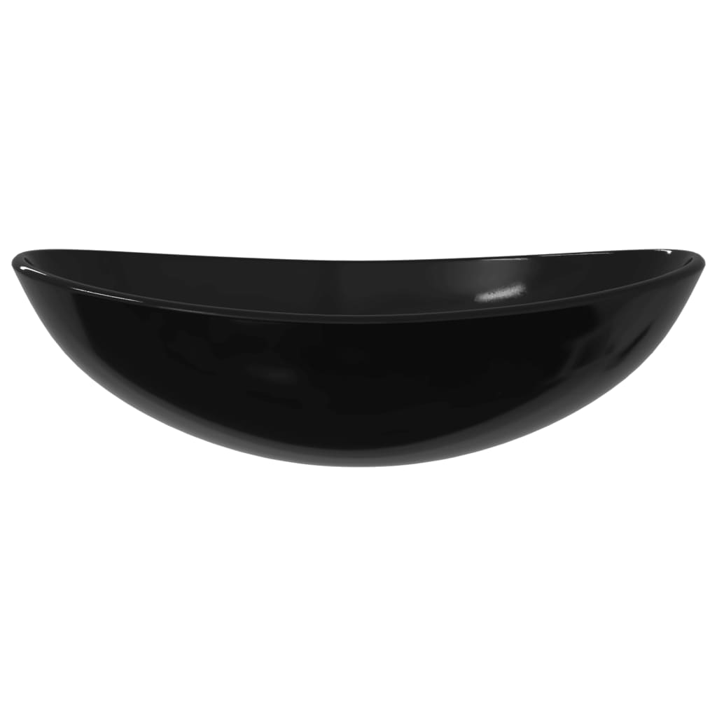 Baderomservant herdet glass 54,5x35x15,5 cm svart