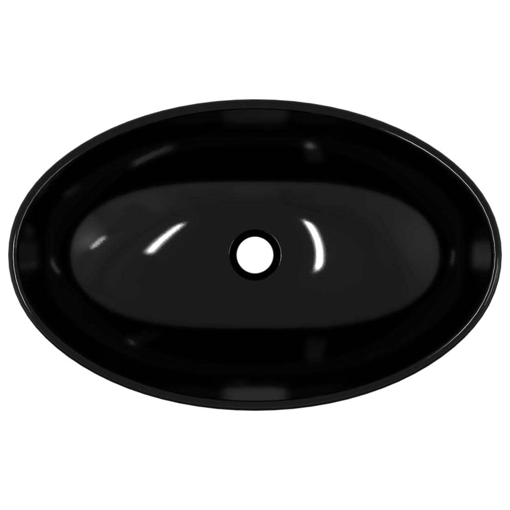 Baderomservant herdet glass 54,5x35x15,5 cm svart
