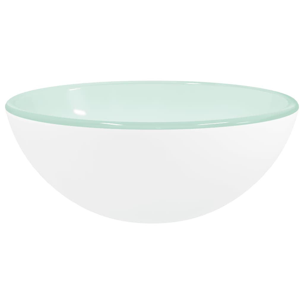 Baderomservant herdet glass 30x12 cm hvit