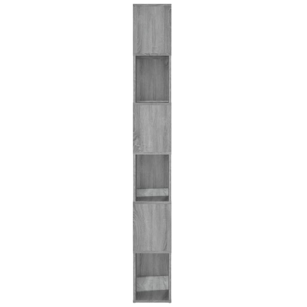 Bokhylle Sonoma Grå Romdeler 60x24x186 cm