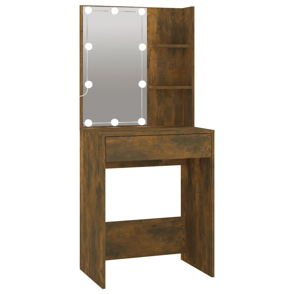 Sminkebord Røkt Eik LED