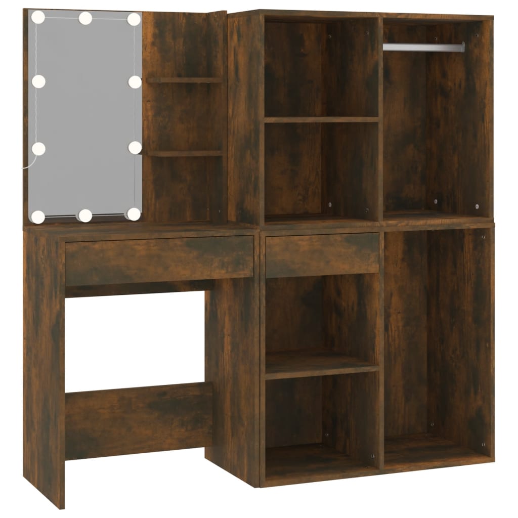 Sminkebord Røkt Eik LED