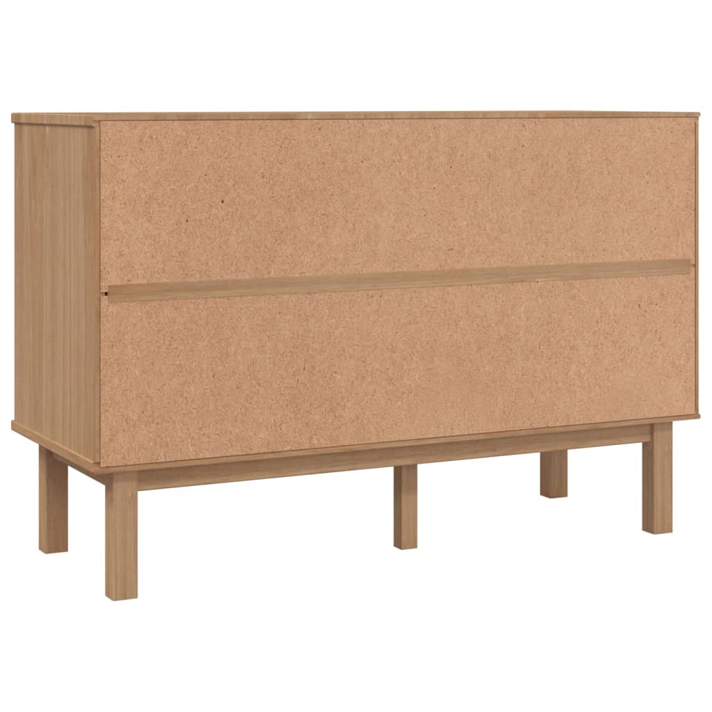 Kommode Brun og Hvit OTTA 111x43x73,5 cm heltre furu