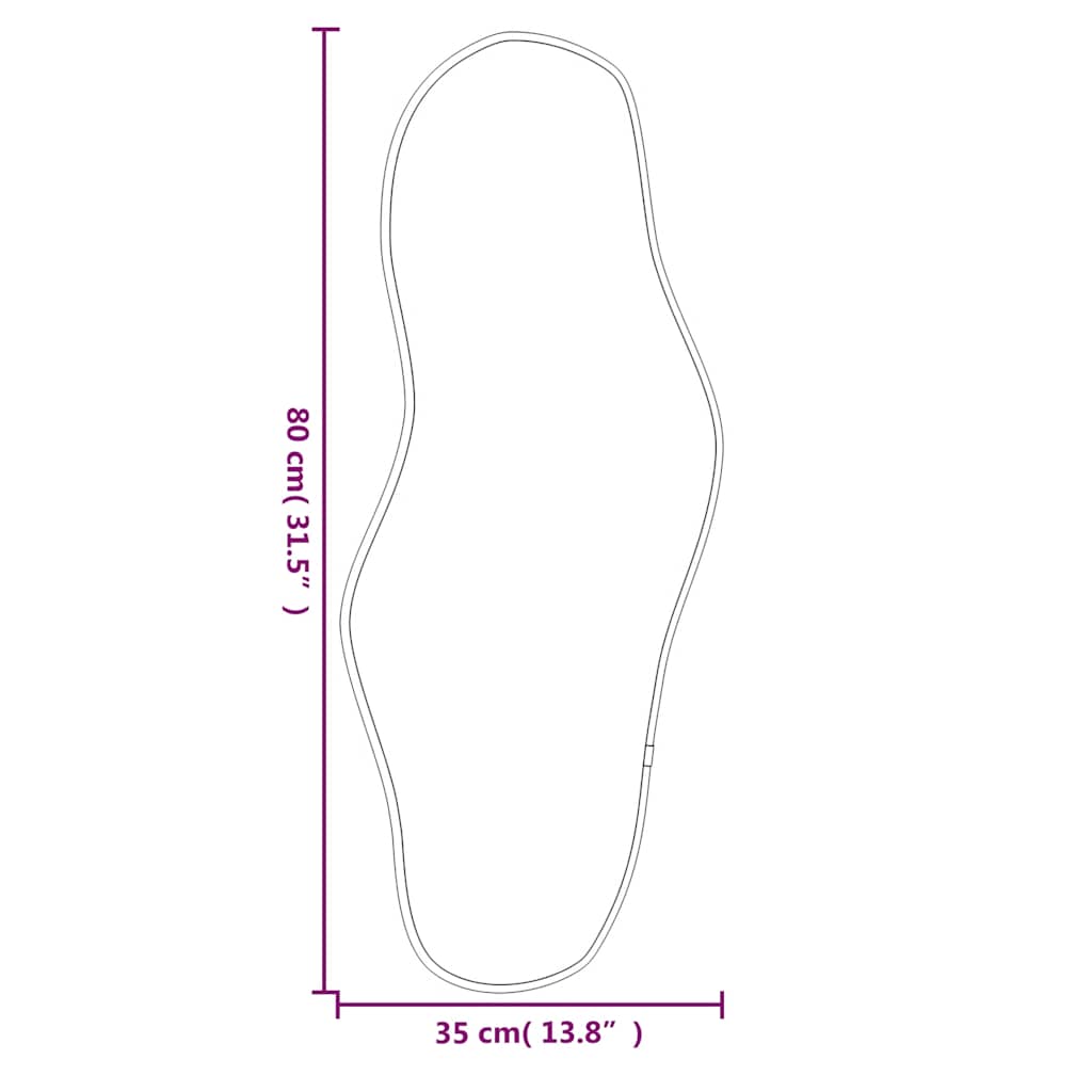 Veggspeil gull 80x35 cm