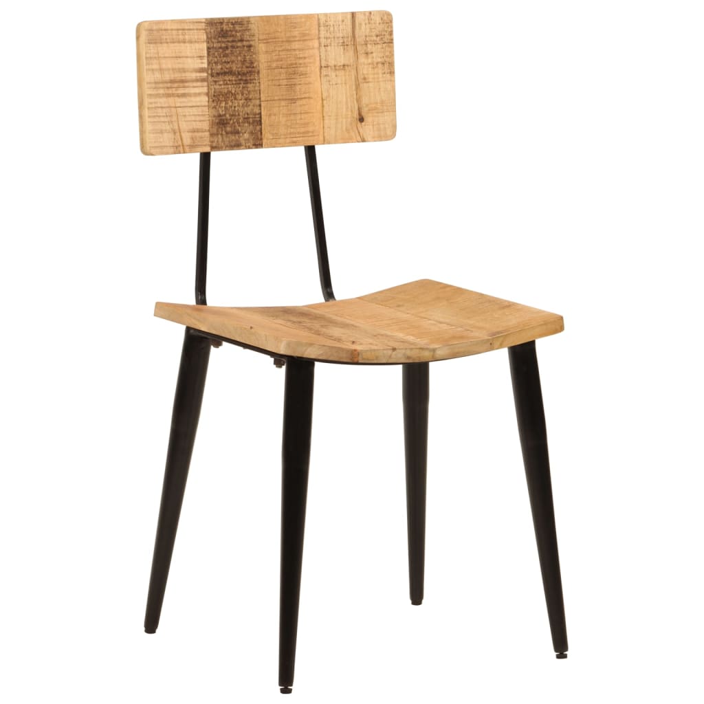 Spisestoler 2 stk 44x40x80 cm heltre mango