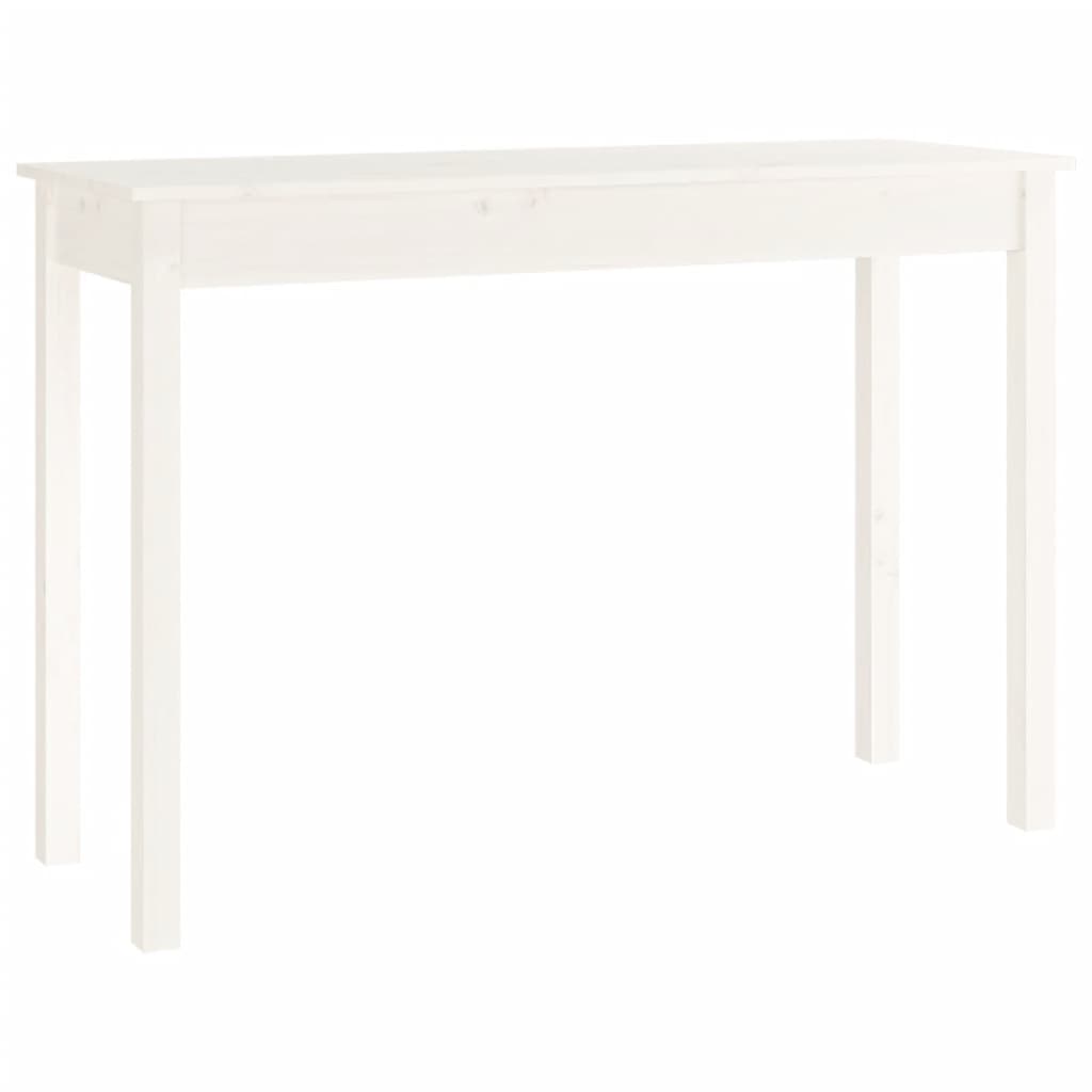 Avlastningsbord Konsollbord Hvit 110x40x75 cm heltre furu