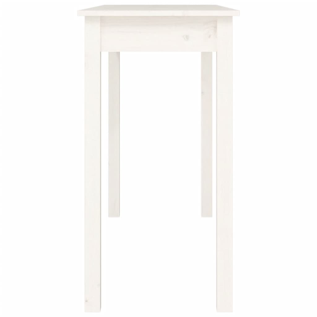 Avlastningsbord Konsollbord Hvit 110x40x75 cm heltre furu