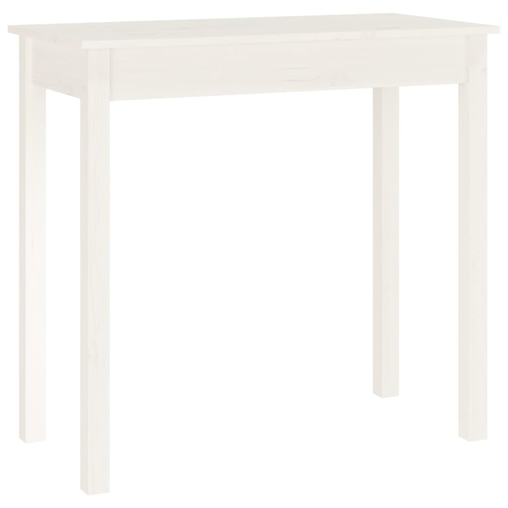 Avlastningsbord Konsollbord Hvit 80x40x75 cm heltre furu