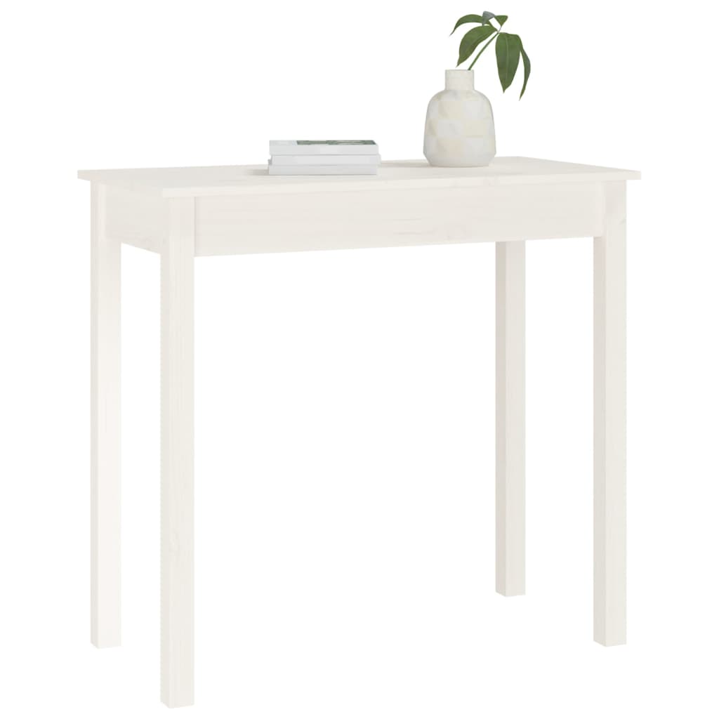Avlastningsbord Konsollbord Hvit 80x40x75 cm heltre furu