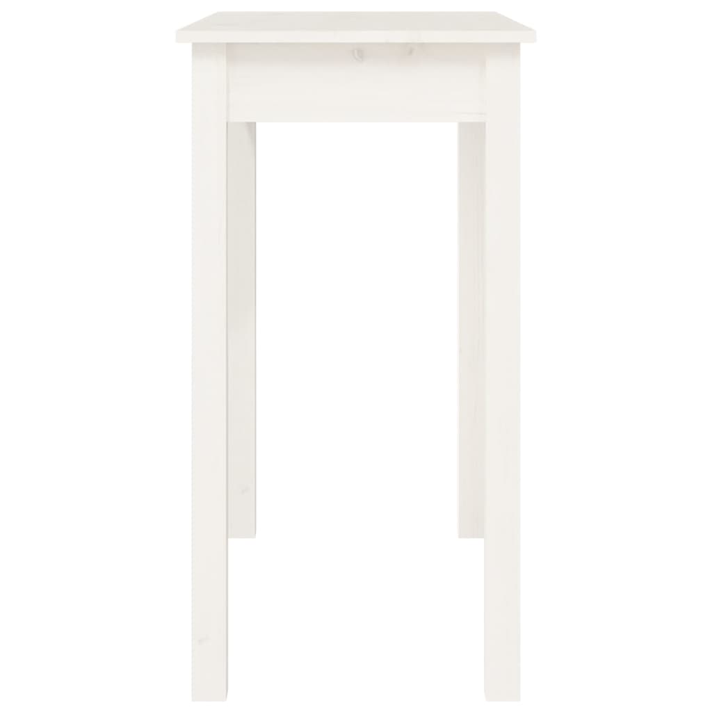 Avlastningsbord Konsollbord Hvit 80x40x75 cm heltre furu
