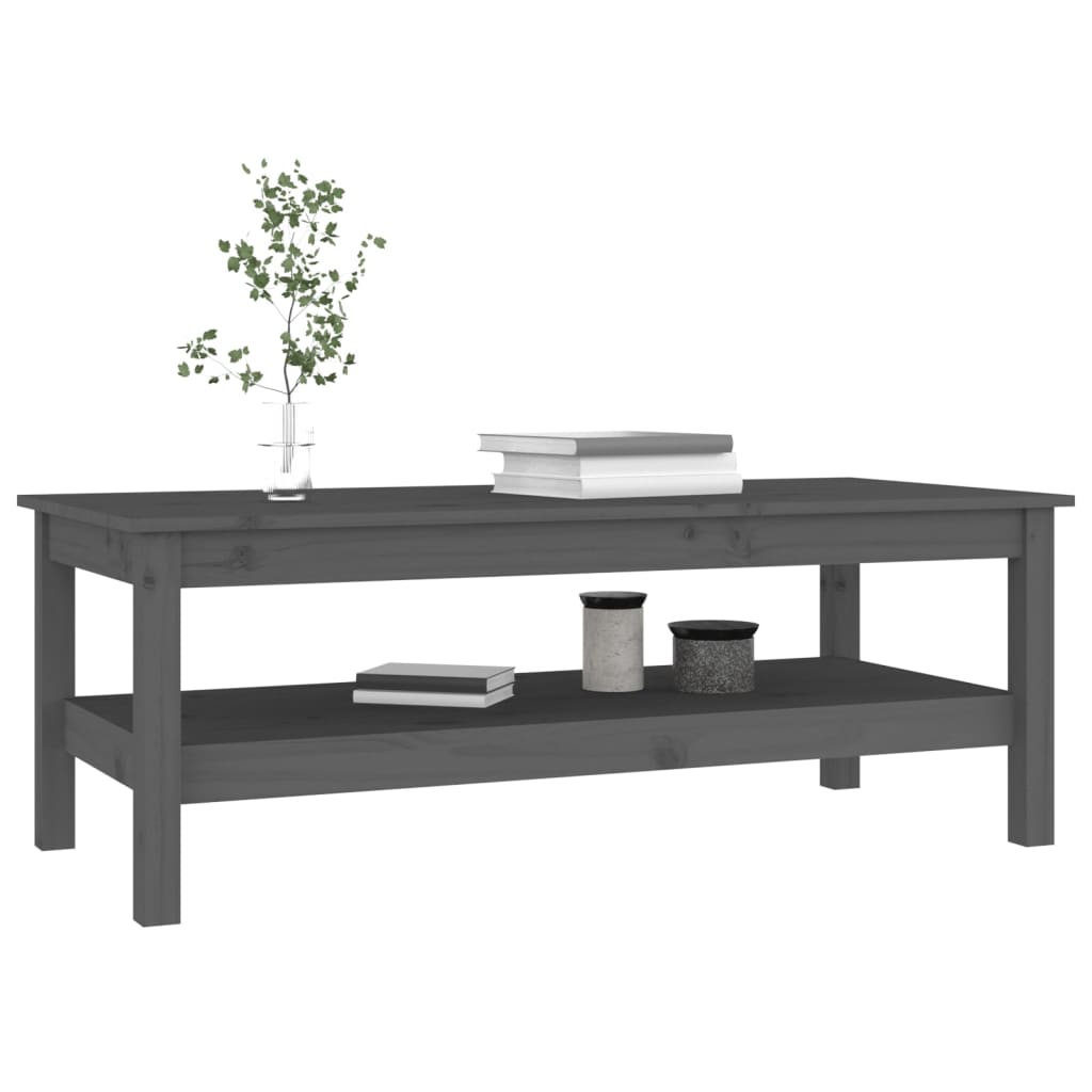 Salongbord Sofabord Grå 110x50x40 cm heltre furu