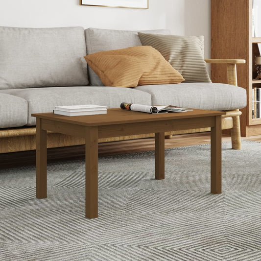 Salongbord Sofabord Tre heltre furu Honningbrun 80x50x40 cm