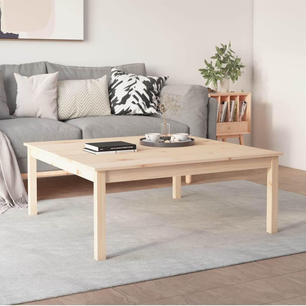Salongbord Sofabord Tre 100x100x40 cm heltre furu