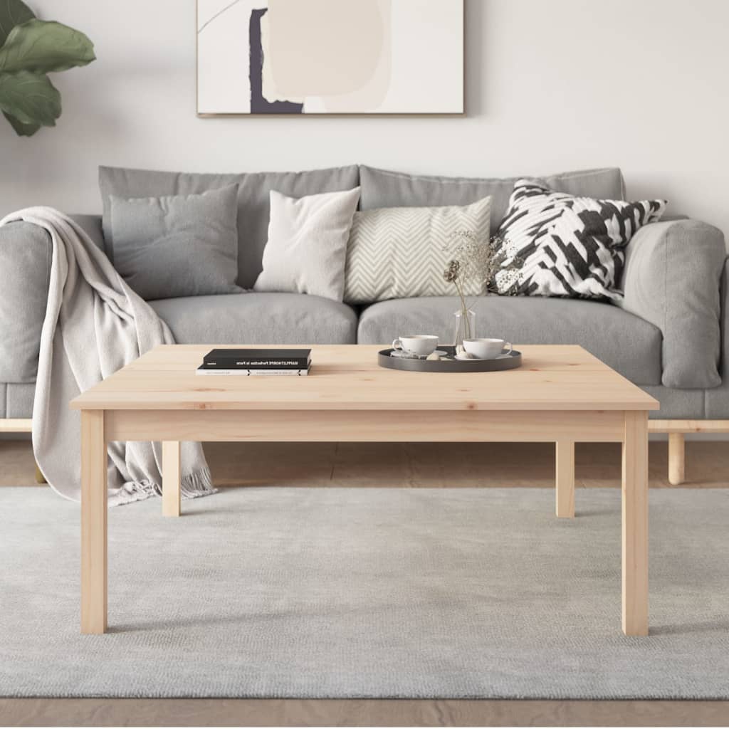 Salongbord Sofabord Tre 100x100x40 cm heltre furu
