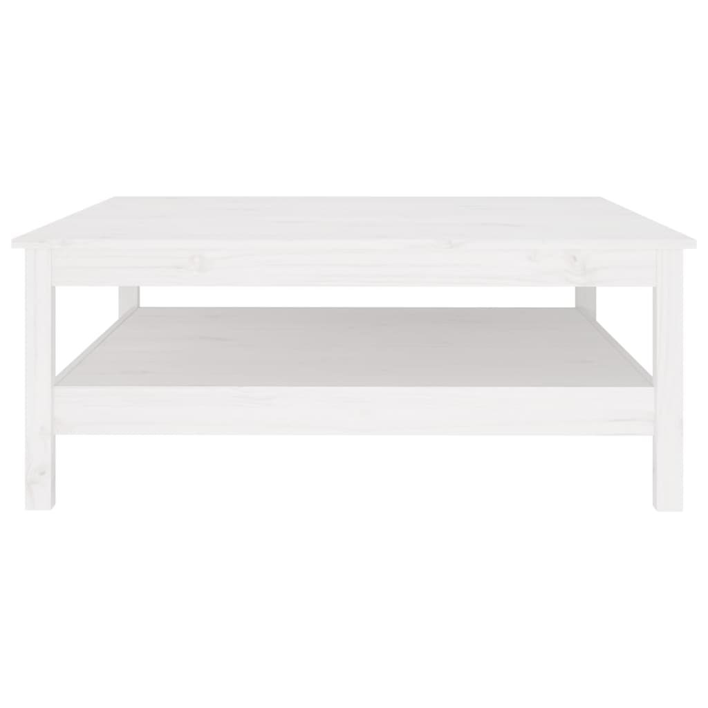 Salongbord Sofabord Hvit 100x100x40 cm heltre furu
