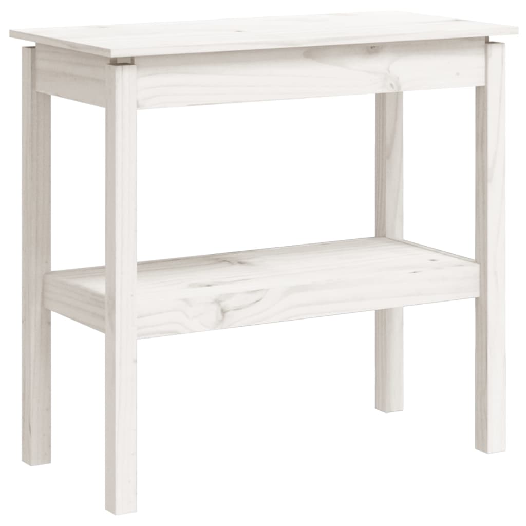 Avlastningsbord Konsollbord Hvit 80x40x75 cm heltre furu