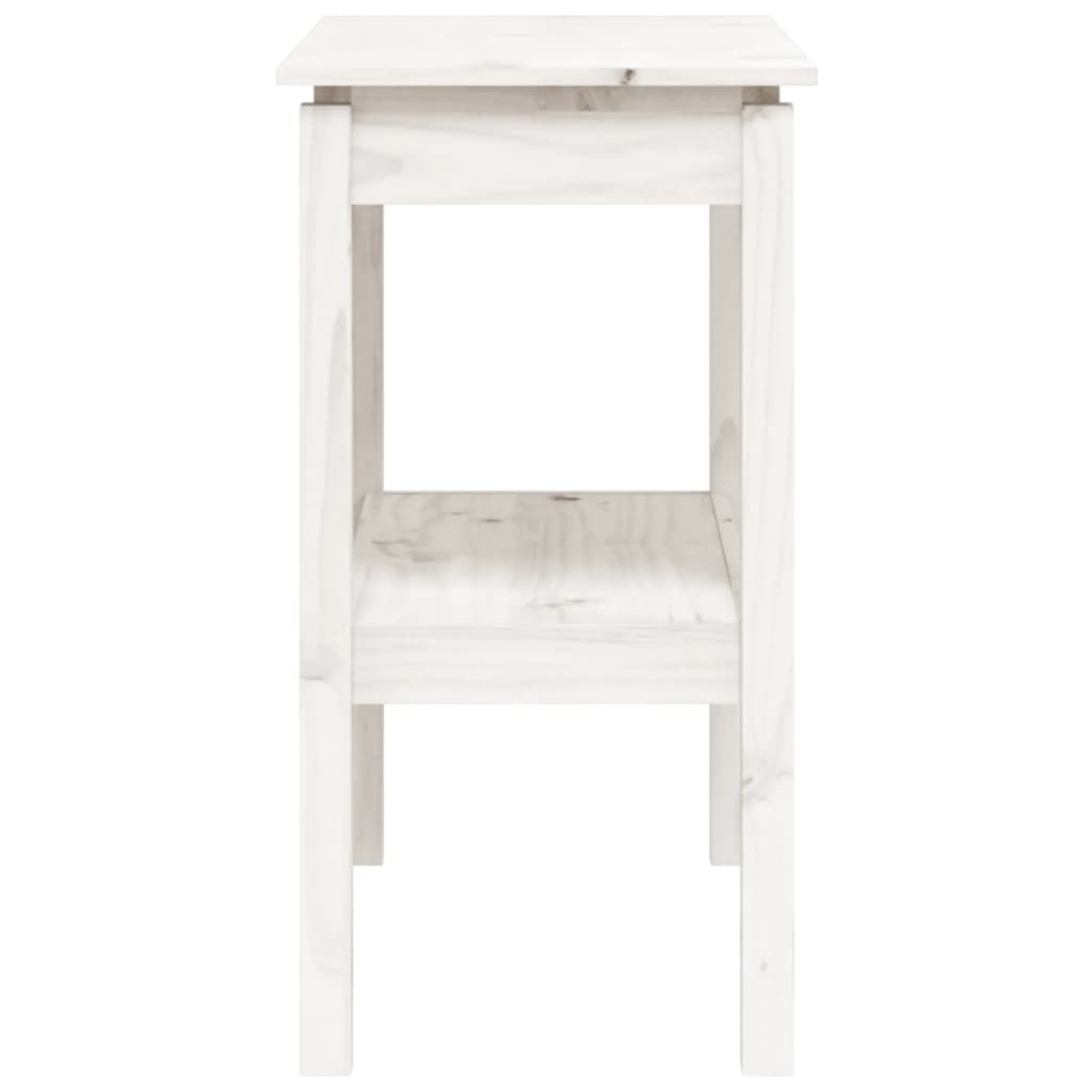Avlastningsbord Konsollbord Hvit 80x40x75 cm heltre furu