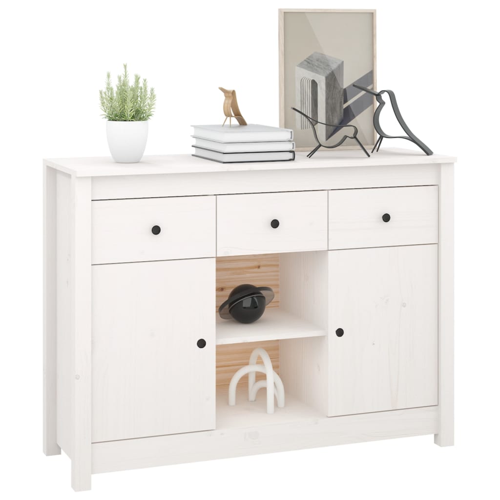 Skjenk Hvit 100x35x74,5 cm heltre furu