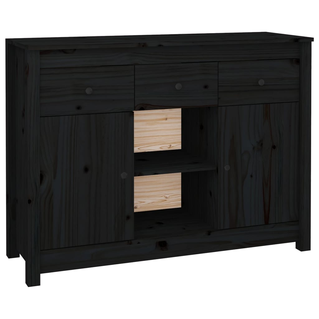 Skjenk Svart 100x35x74,5 cm heltre furu