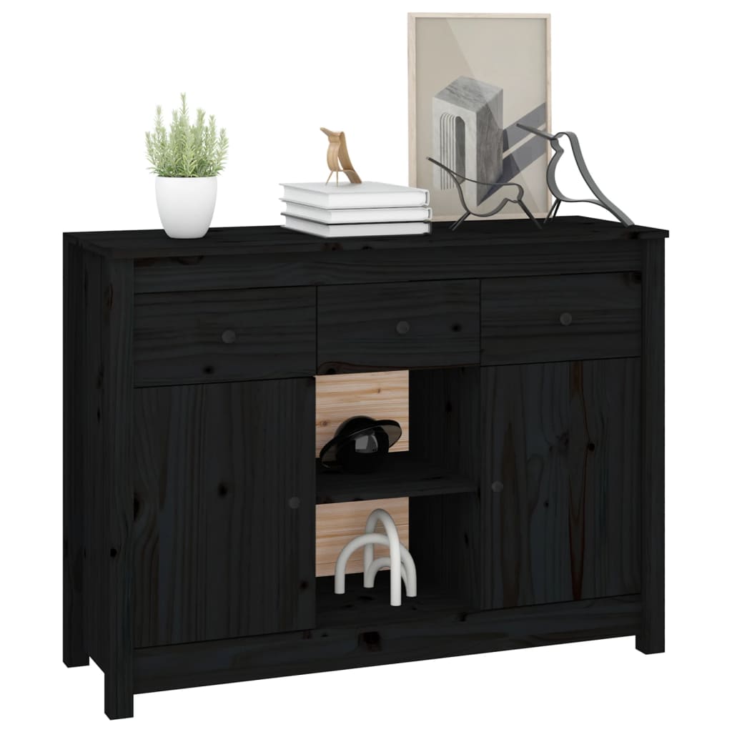 Skjenk Svart 100x35x74,5 cm heltre furu