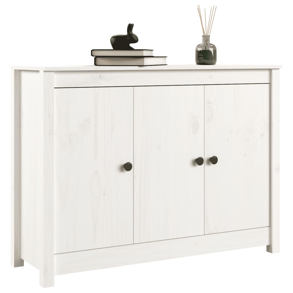 Skjenk Hvit 100x35x74 cm heltre furu