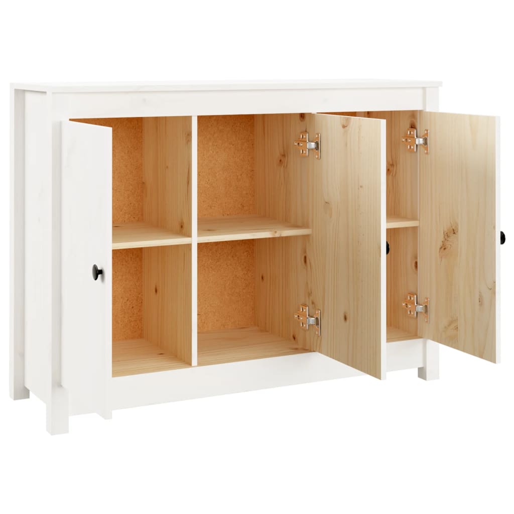 Skjenk Hvit 100x35x74 cm heltre furu