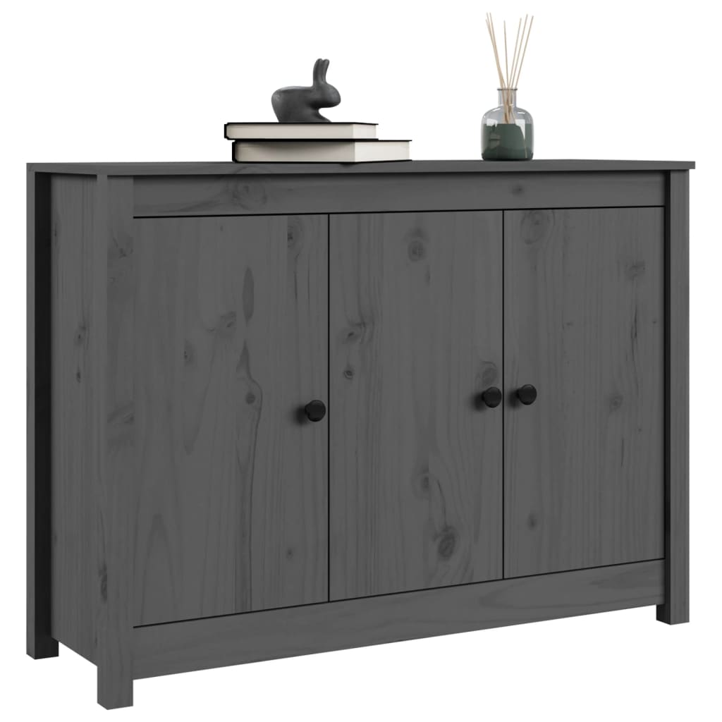Skjenk Grå 100x35x74 cm heltre furu