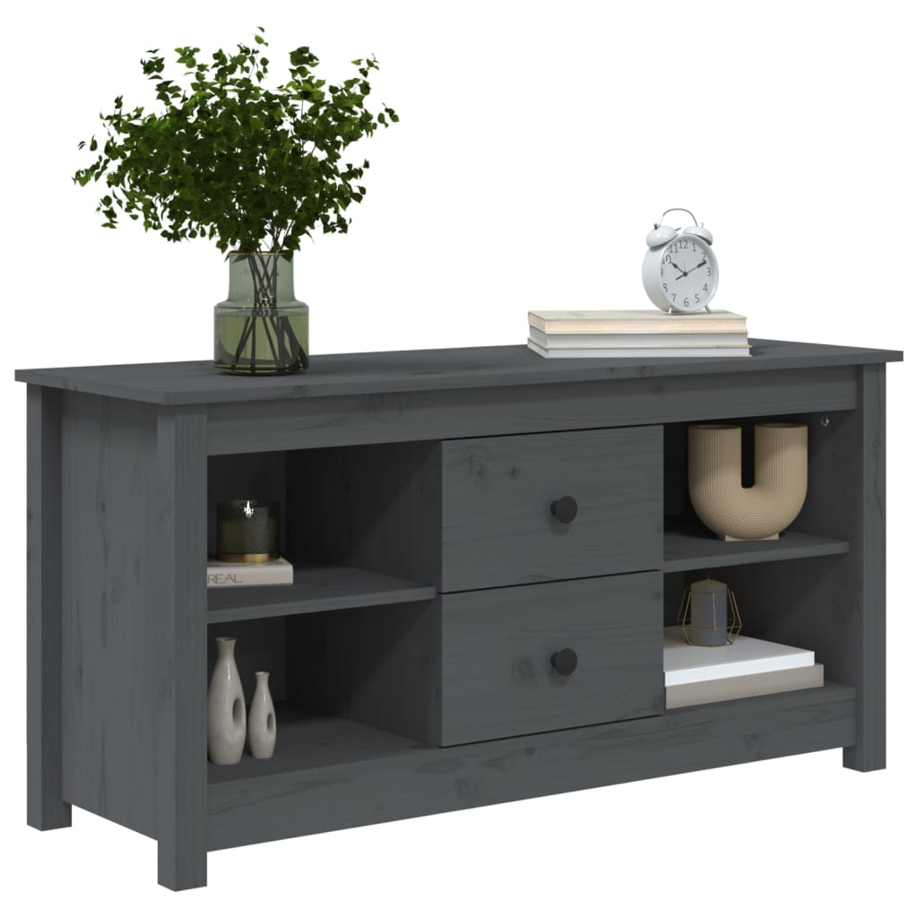 TV-Møbel Grå TV-benk 103x36,5x52 cm heltre furu
