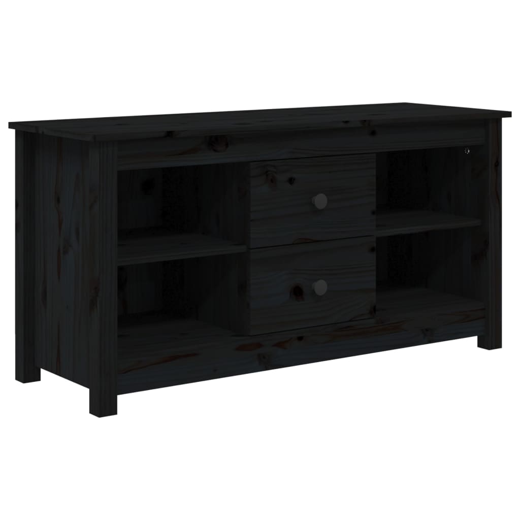 TV-Møbel Svart TV-benk 103x36,5x52 cm heltre furu