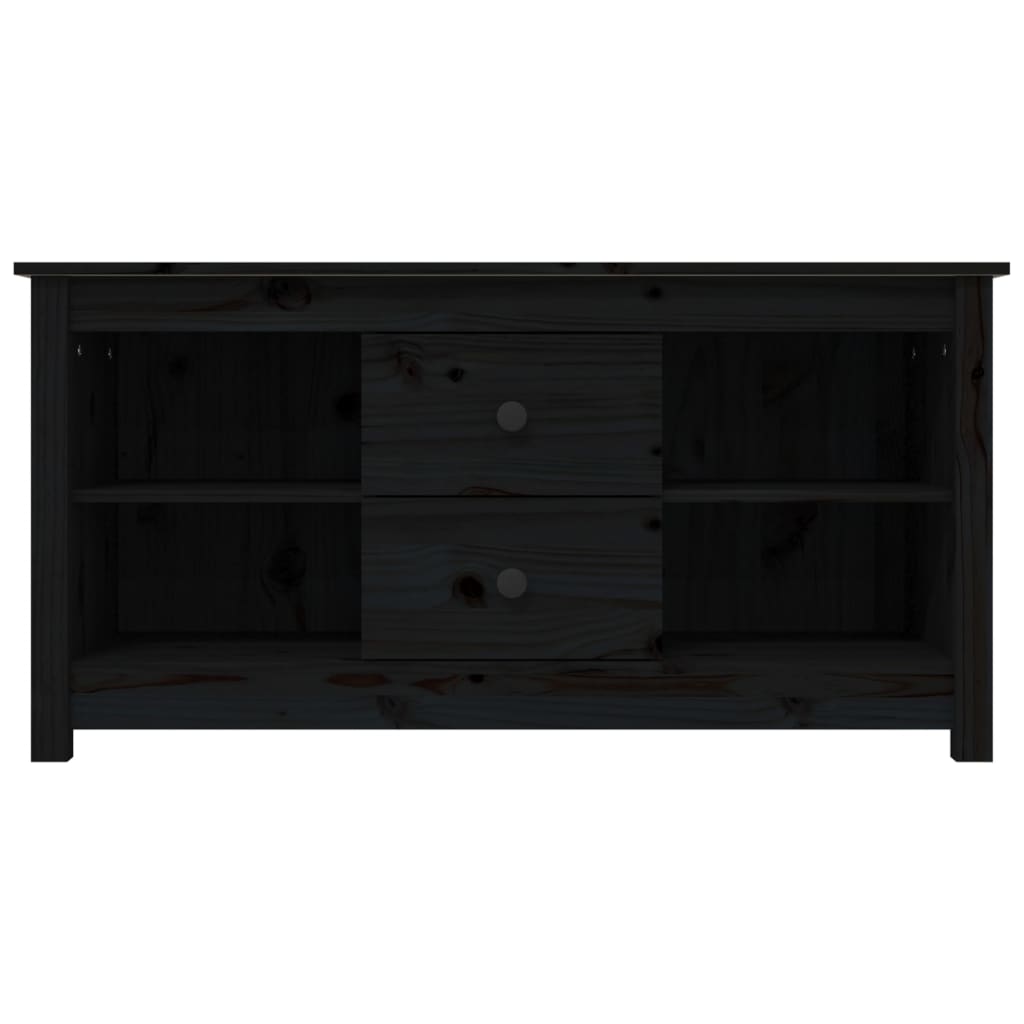 TV-Møbel Svart TV-benk 103x36,5x52 cm heltre furu