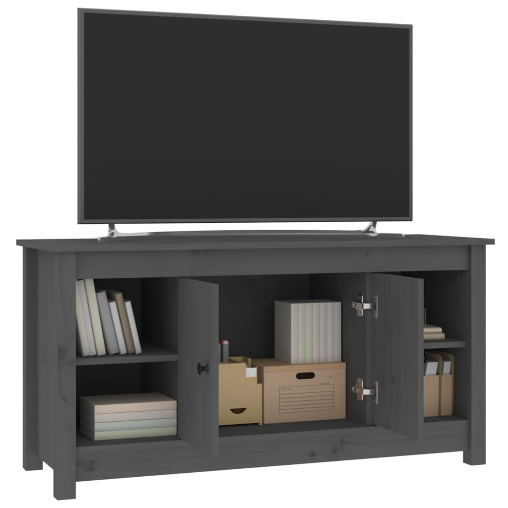 TV-Møbel Grå TV-benk 103x36,5x52 cm heltre furu