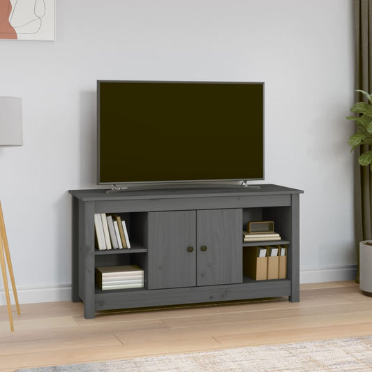 TV-Møbel Grå TV-benk 103x36,5x52 cm heltre furu
