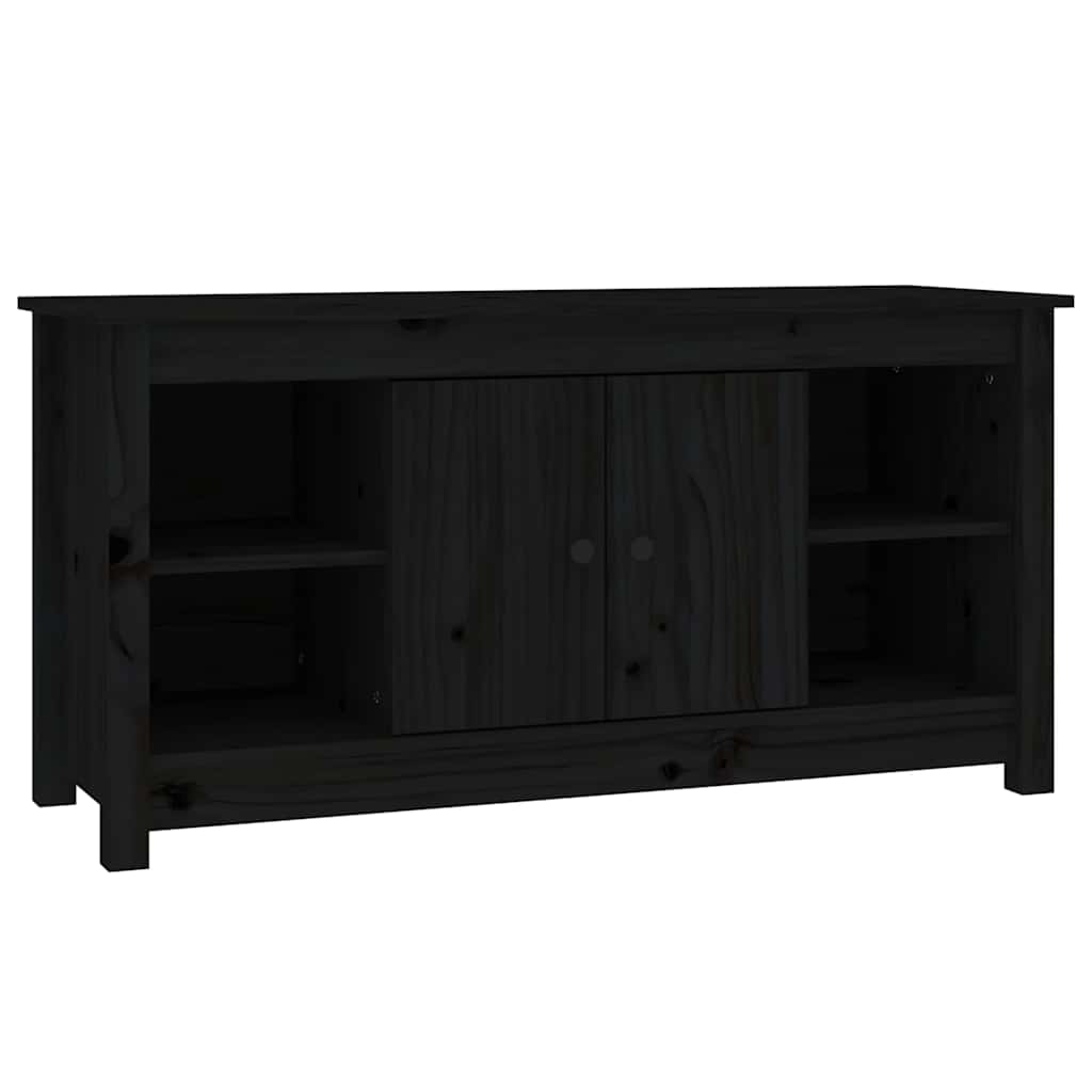 TV-Møbel Svart TV-benk 103x36,5x52 cm heltre furu