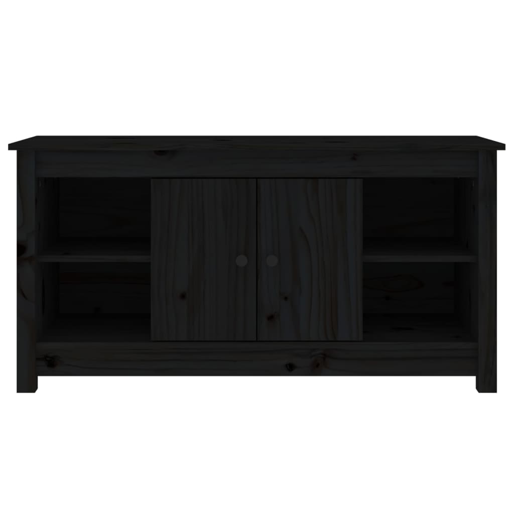 TV-Møbel Svart TV-benk 103x36,5x52 cm heltre furu