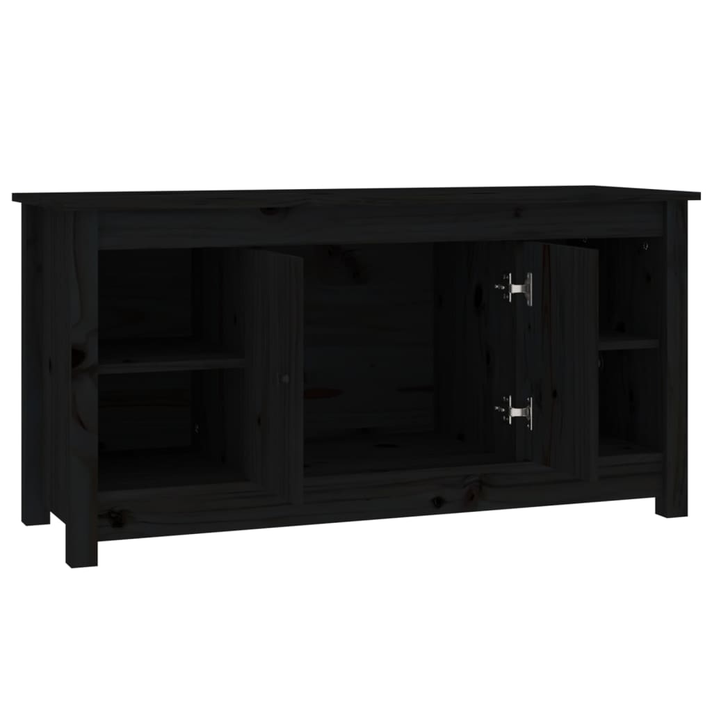 TV-Møbel Svart TV-benk 103x36,5x52 cm heltre furu