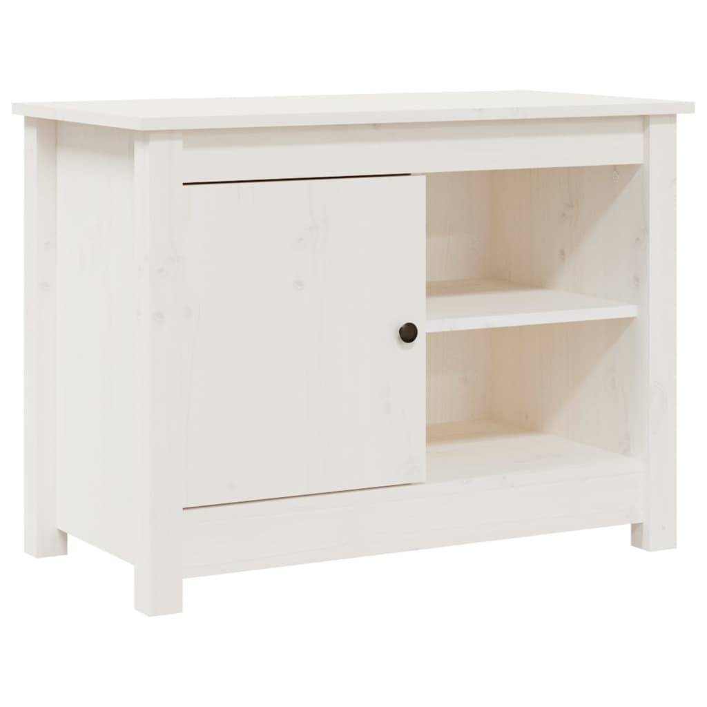 TV-Møbel Hvit TV-benk 70x36,5x52 cm heltre furu