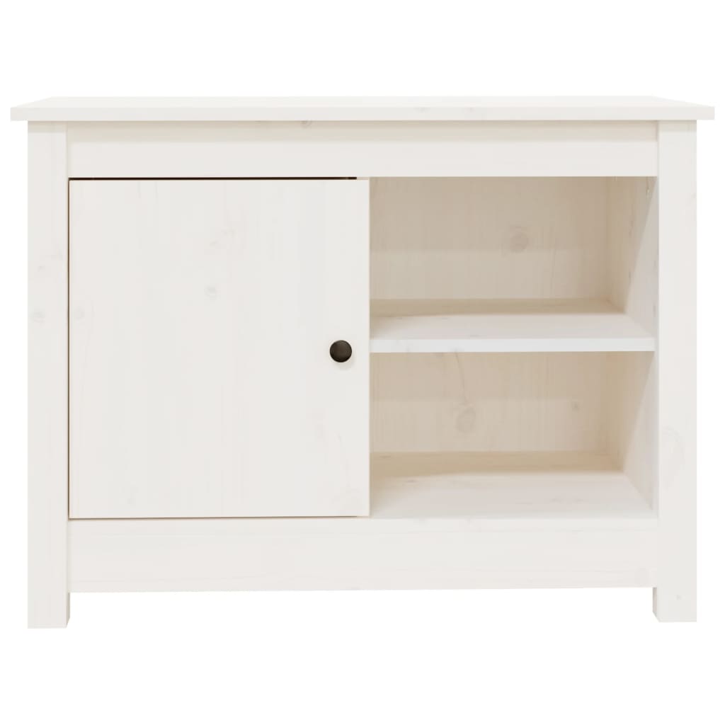 TV-Møbel Hvit TV-benk 70x36,5x52 cm heltre furu