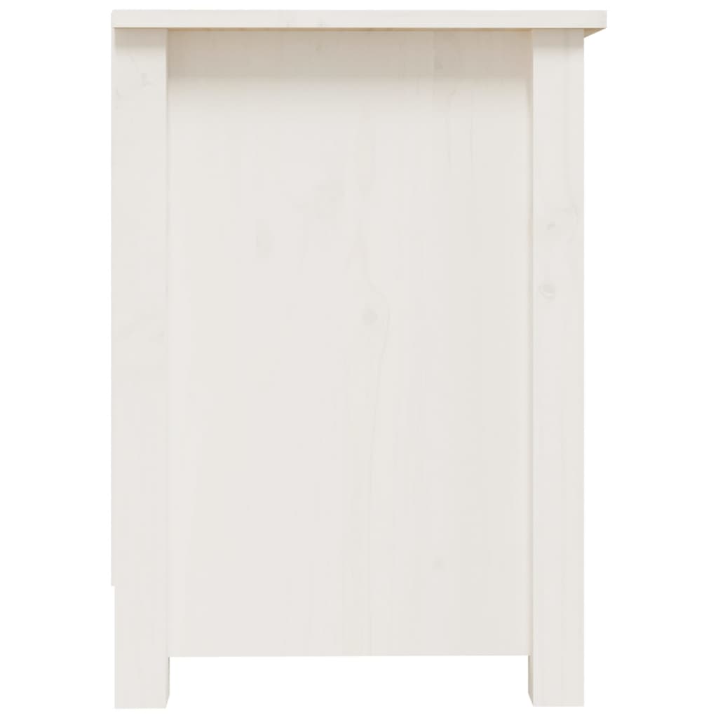 TV-Møbel Hvit TV-benk 70x36,5x52 cm heltre furu