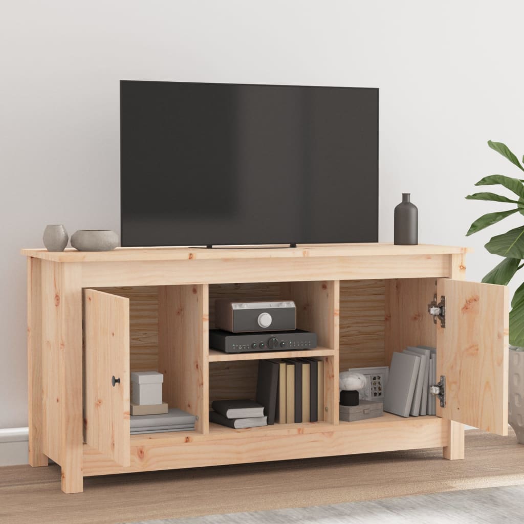 TV-Møbel Tre TV-benk heltre furu 103x36,5x52 cm