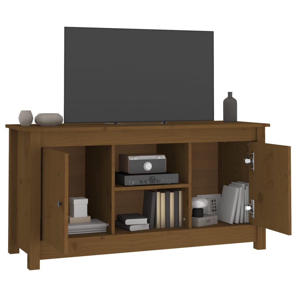 TV-Møbel Honningbrun TV-benk 103x36,5x52 cm heltre furu