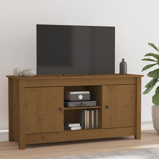 TV-Møbel Honningbrun TV-benk 103x36,5x52 cm heltre furu