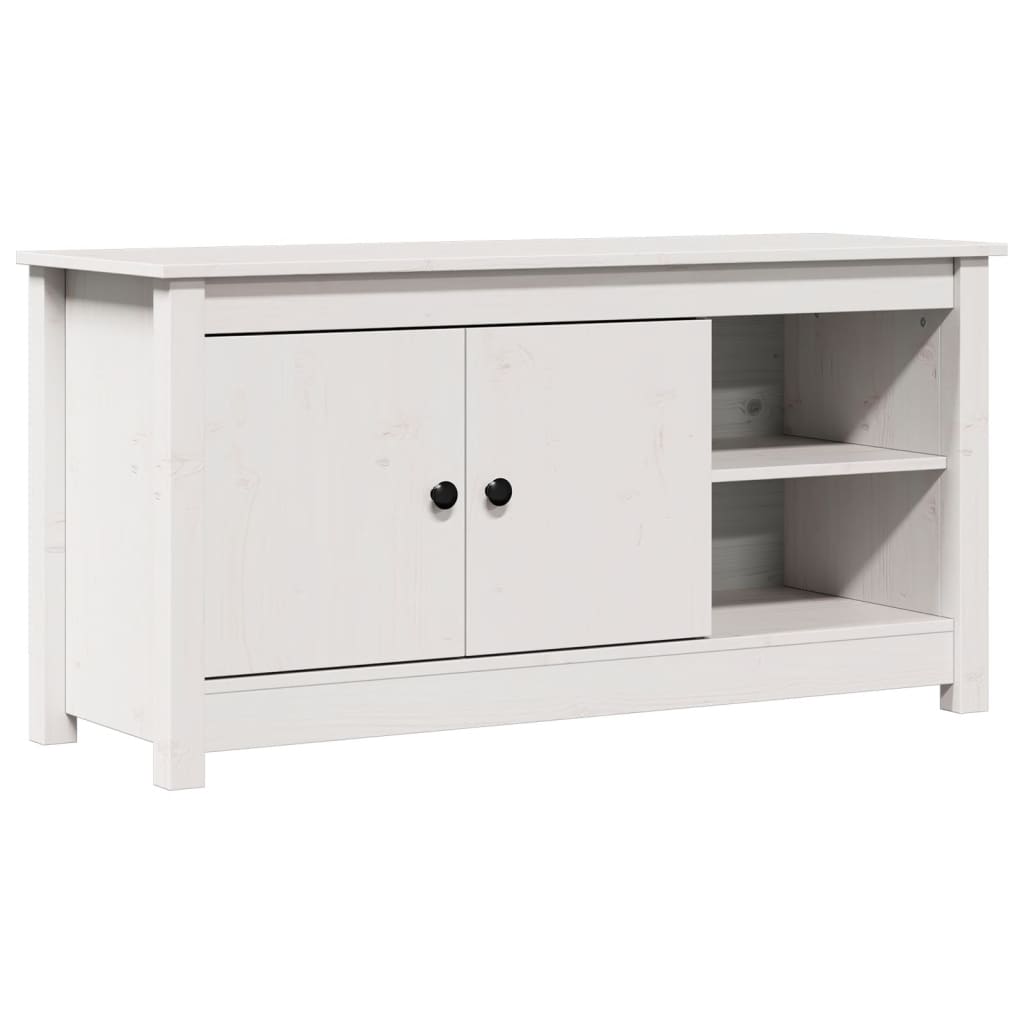 TV-Møbel Hvit TV-benk 103x36,5x52 cm heltre furu