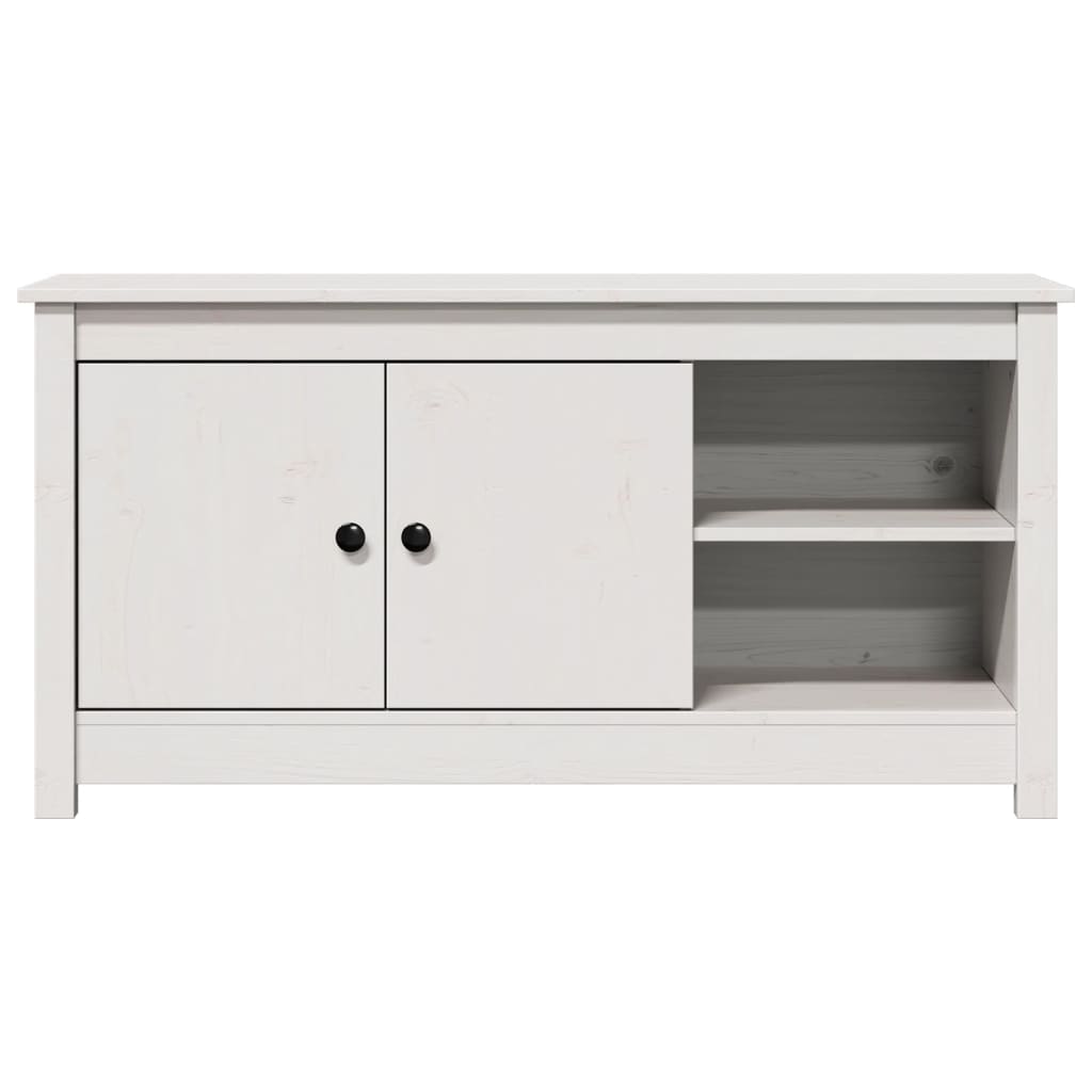 TV-Møbel Hvit TV-benk 103x36,5x52 cm heltre furu