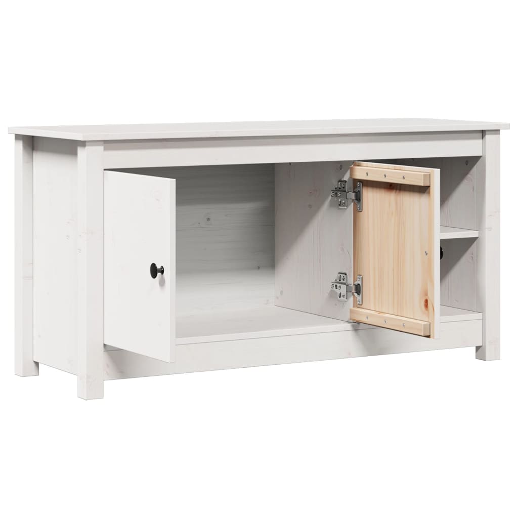 TV-Møbel Hvit TV-benk 103x36,5x52 cm heltre furu