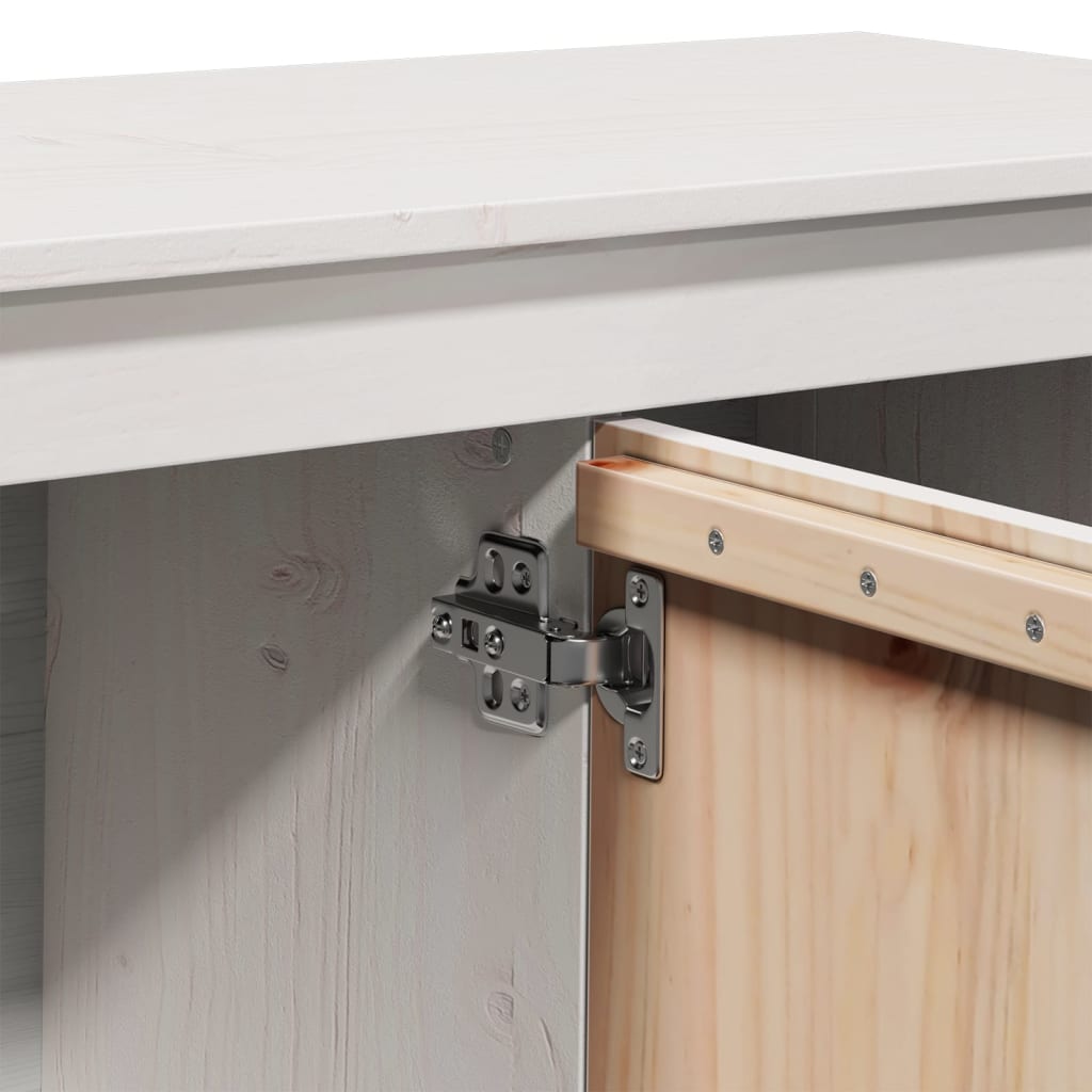 TV-Møbel Hvit TV-benk 103x36,5x52 cm heltre furu